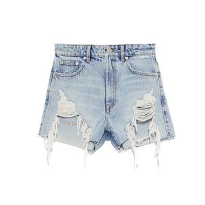 Zara Distressed Denim Women Shorts